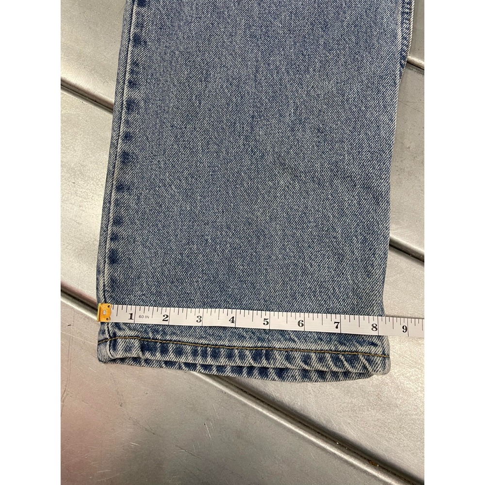 Signature Levis Mens 36X30 Blue Medium Wash Denim Regular Straight 100% Cotton - Picture 10 of 16
